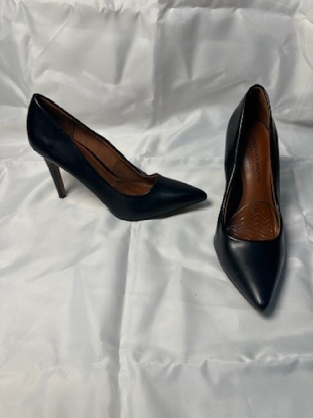 Christian Siriano for Payless Womens 8.5 Black Pointed Toe Stiletto Pumps Heels